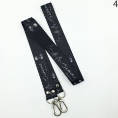 Atatürk Desenli Siyah Renkli İp Anahtarlık