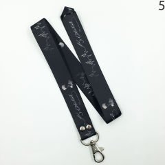 Atatürk Desenli Siyah Renkli İp Anahtarlık