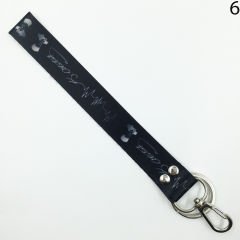 Atatürk Desenli Siyah Renkli İp Anahtarlık