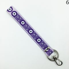 Nazar Boncuğu Desenli Renkli İp Anahtarlık