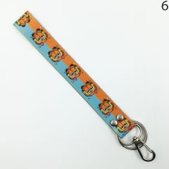 Garfield Desenli Renkli İp Anahtarlık