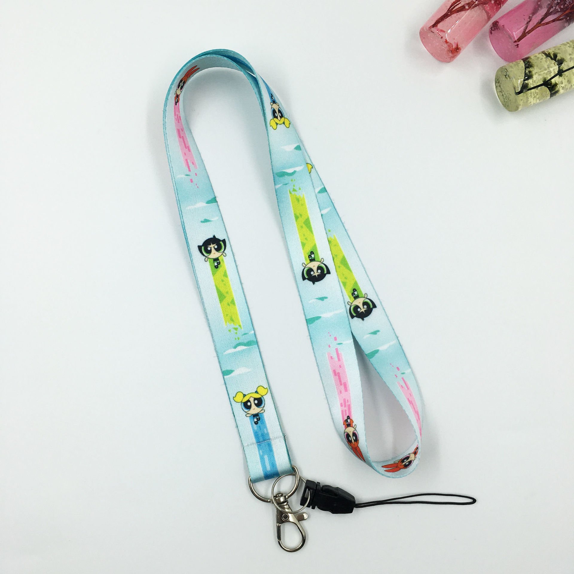 Powerpuff Girls Desenli Yaka Kartı - Boyun Askı İpi