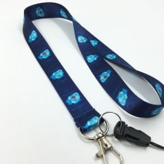 Kalp Desenli Yaka Kartı - Boyun Askı İpi