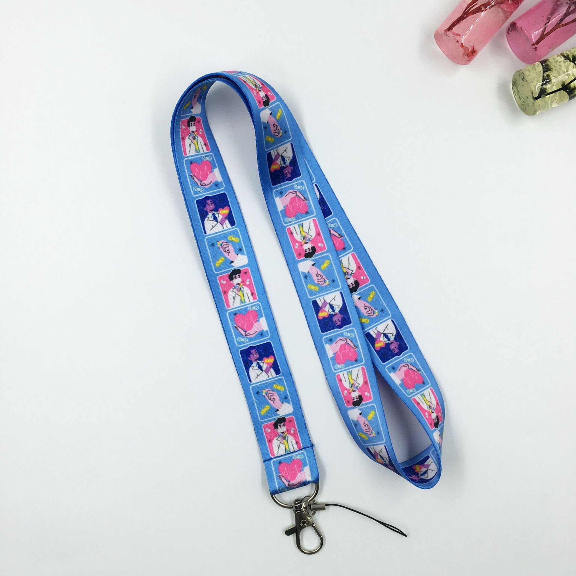 Sağlıkçı Desenli Yaka Kartı - Boyun Askı İpi