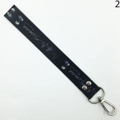 Atatürk Desenli Siyah Renkli İp Anahtarlık