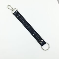 Atatürk Desenli Siyah Renkli İp Anahtarlık 1