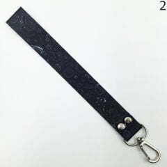 Gezegenler Desenli Siyah İp Anahtarlık