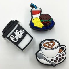Kahve Hamburger Crocs Terlik Süsleri