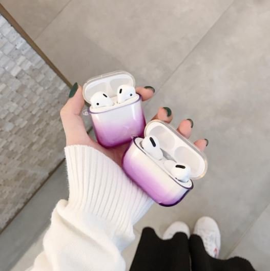 Şeffaf Mor AirPods Kılıf