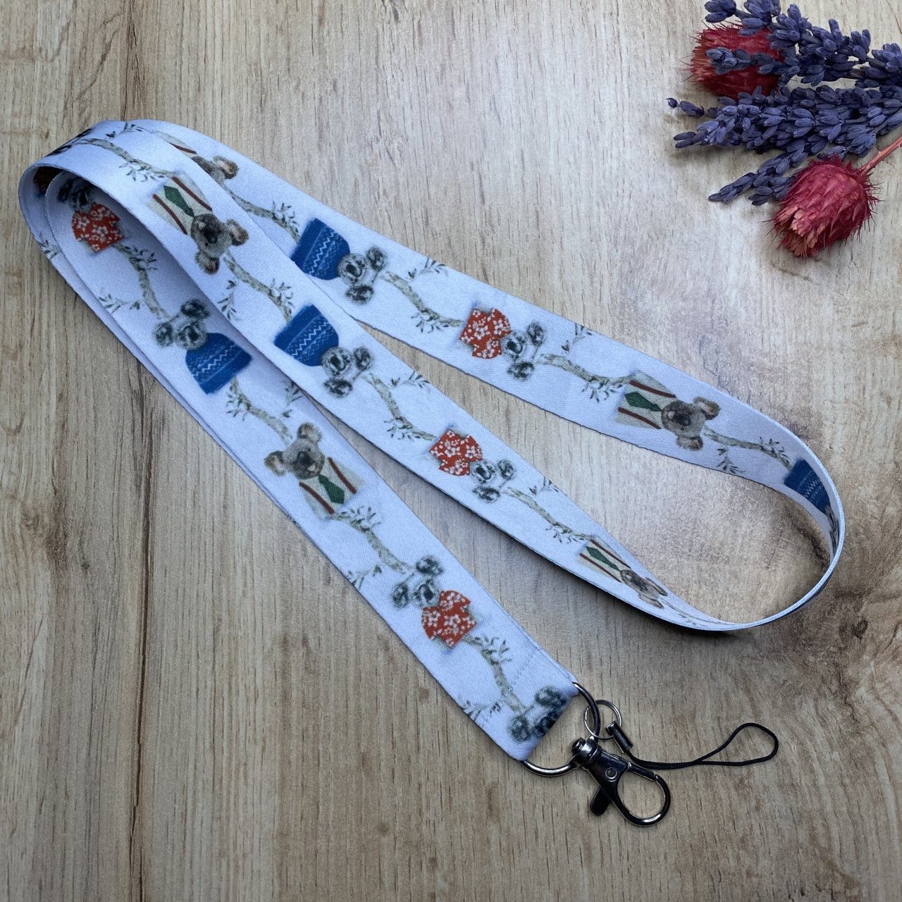 Koala Desenli Yaka Kartı - Boyun Askı İpi