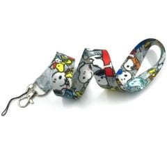 Peanuts Snoopy Desenli Yaka Kartı - Boyun Askı İpi