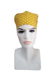 Mor Puantiyeli Desenli Cerrahi Bone - B233 Sarı