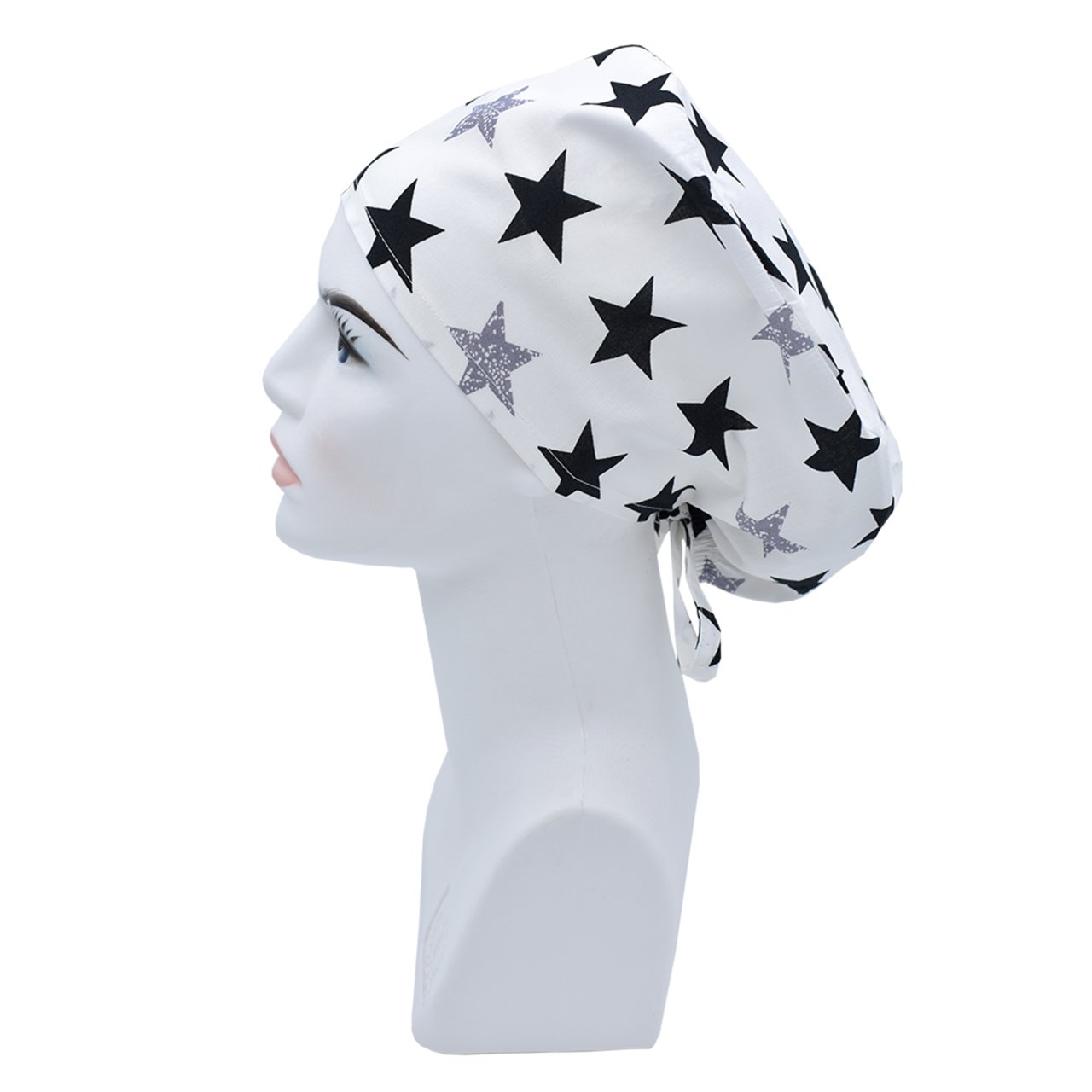 Yıldız Desenli Cerrahi Bone - B207 Beyaz