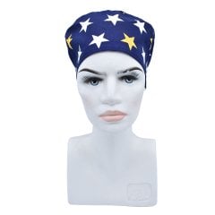 Yıldız Desenli Cerrahi Bone - B207 Lacivert