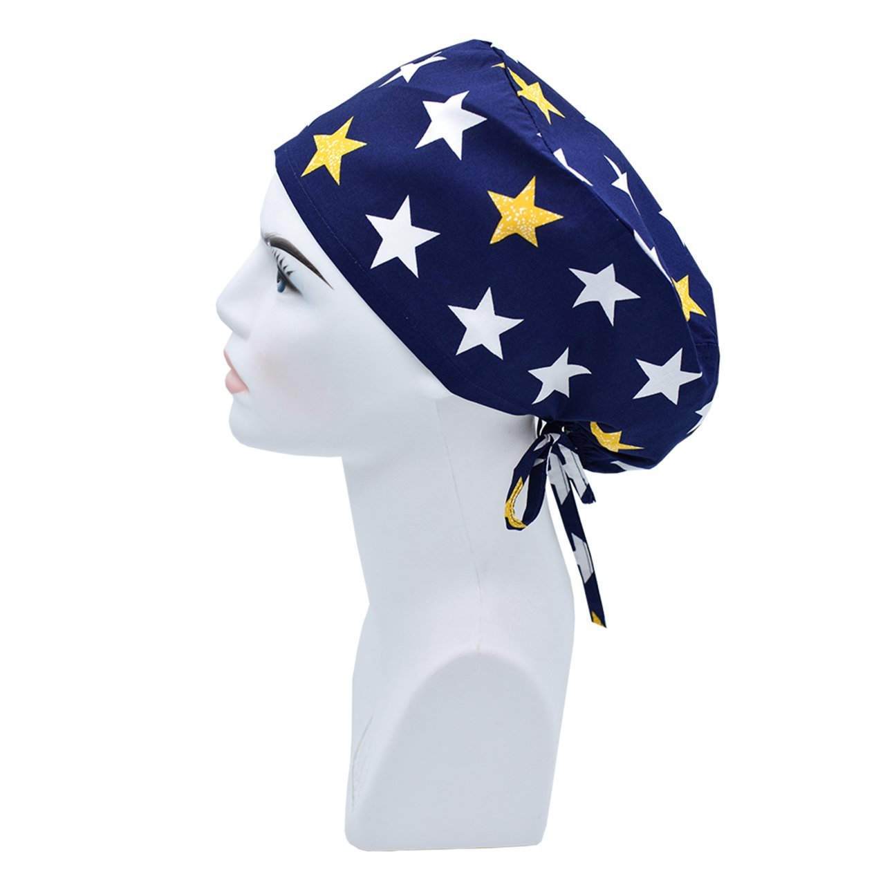 Yıldız Desenli Cerrahi Bone - B207 Lacivert