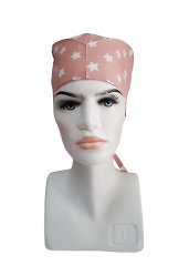 Yıldız Desenli Mor Desenli Cerrahi Bone - B238 Pembe