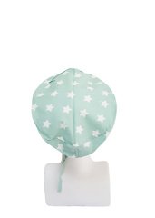 Yıldız Desenli Mor Desenli Cerrahi Bone - B238 Su Yeşili